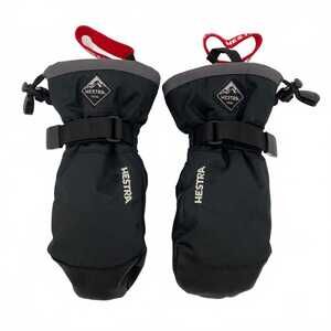 Hestra Black Mittens Size 3 | Polyester, Vietnam Made, Boys Regular